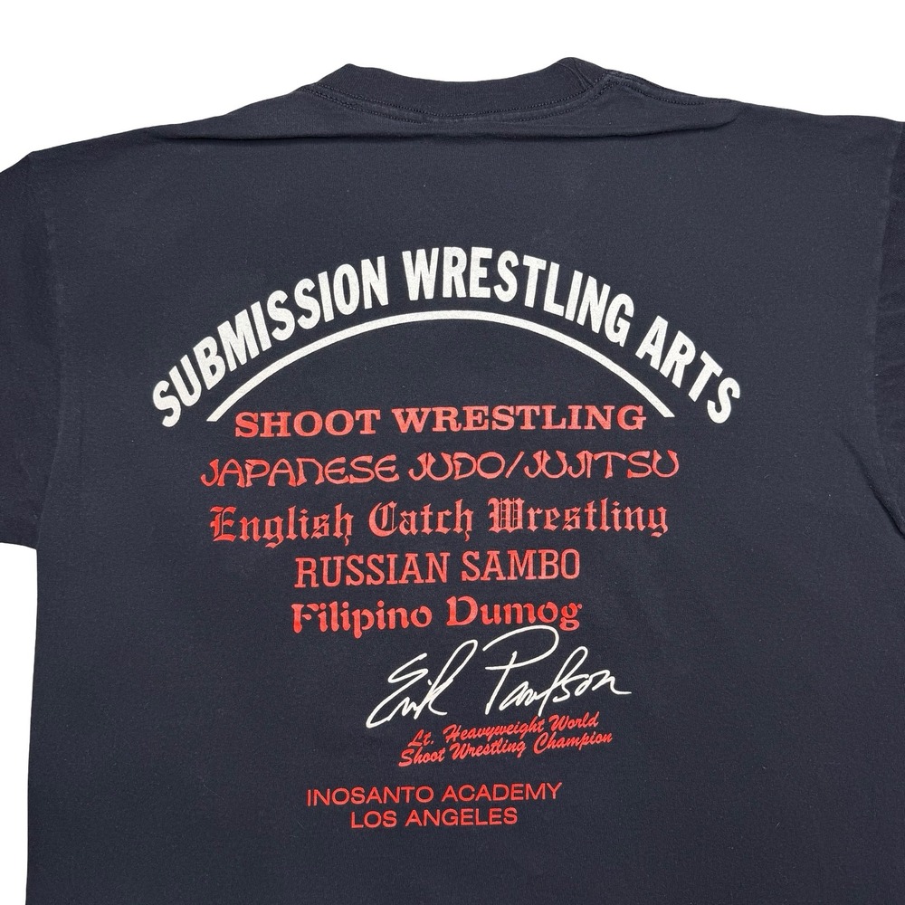 Vintage 90s Erik Paulson Japanese Shooto Shoot Satoru judo wrestling shirt